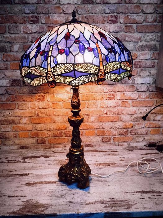 witrażowa lampa Tiffany wys. 86 cm- WAŻKI