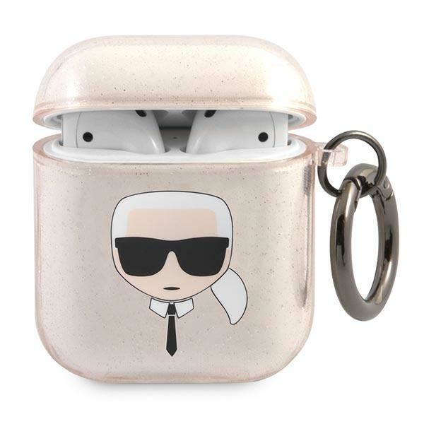 Karl Lagerfeld KLA2UKHGD AirPods 1/2 cover złoty/gold Glitter Karl`s