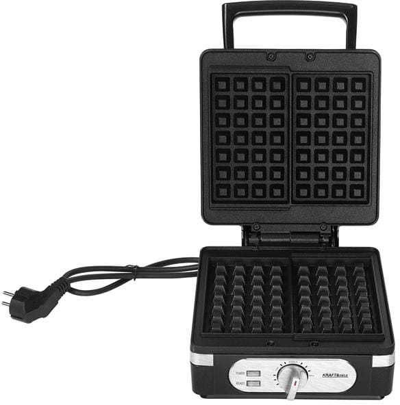 Gofrownica elektryczna 2000W CZARNA XXL 2 Chrupiące Puszyste Gofry