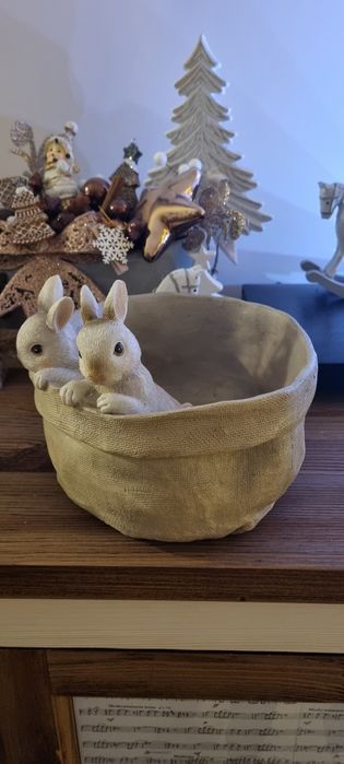 Dekoracja/koszyk króliczki Home&You