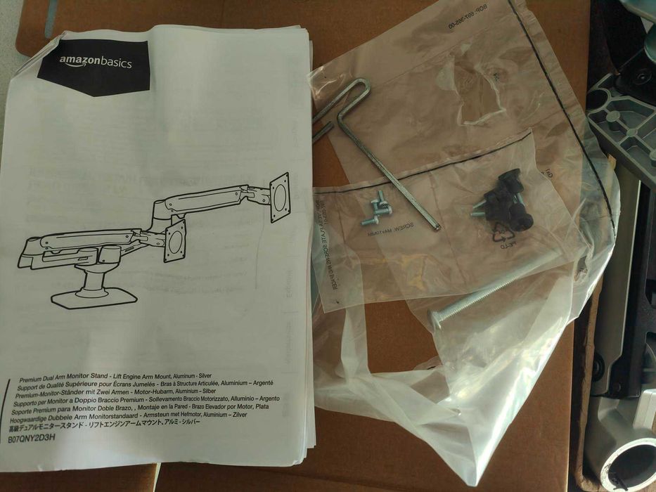 Amazon Basics Premium Dual Monitor Stand, Height-Adjustable Arm64168937179907124