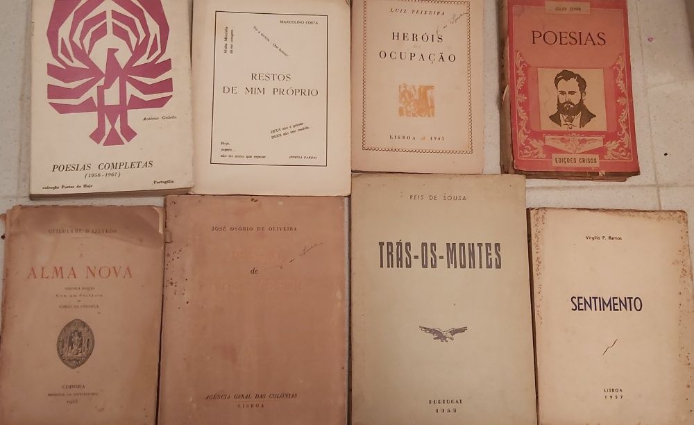 Livros de POESIA diversos anos 30 a 70 Venda individual