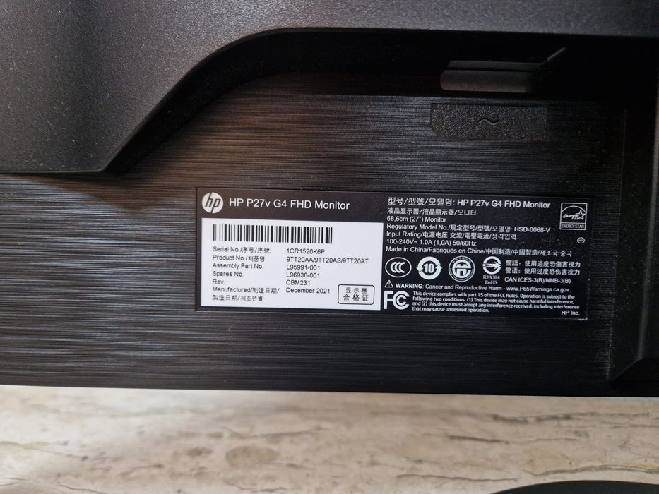 Monitor HP 27" como novo