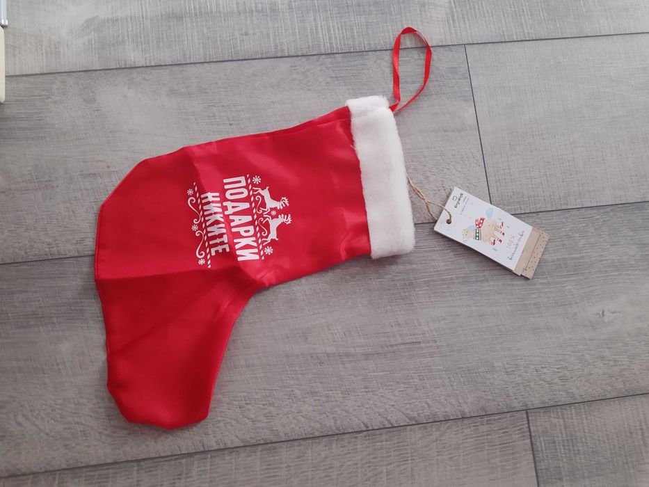 Іменний новорічний чобіток для подарунків, именной новогодний сапог