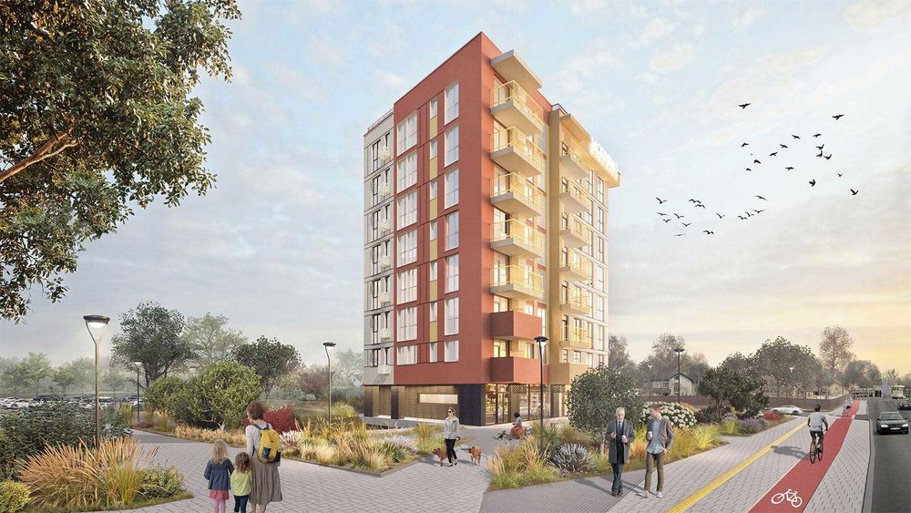ЖК Evening 1-кімнатна квартира 36,40 м² з кухнею-вітальнею та лоджією | 5 поверх від забудовника