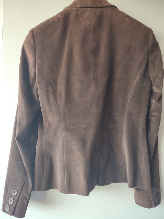 Blazer de veludo castanho Caroll