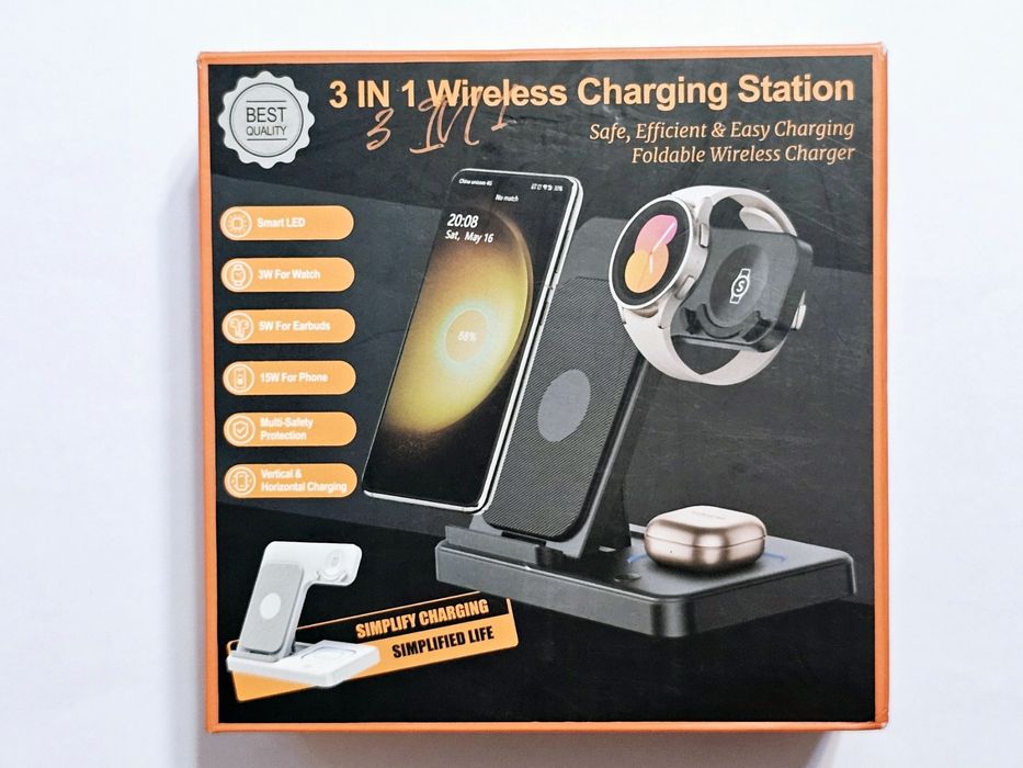 Безпровідна зарядна станція 3 в 1 для Samsung