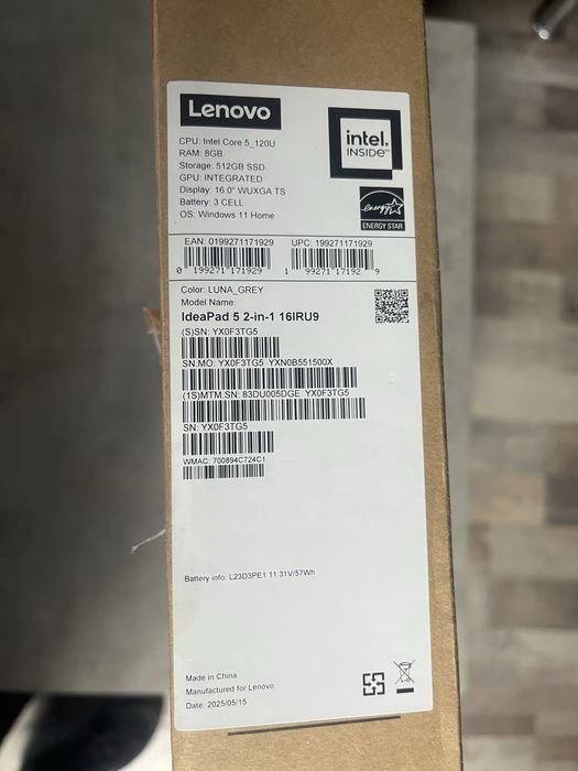 Lenovo IdeaPad 5 2-in-1 Intel Core Ultra 5 120U 8GB 512Gb SSD