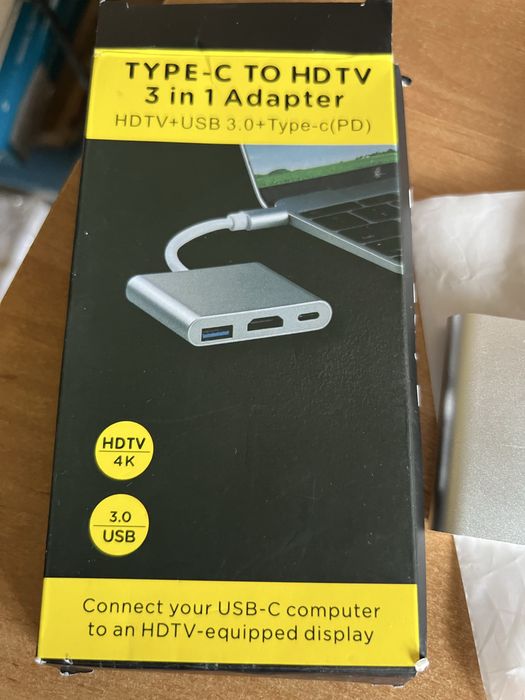 Переходник/хаб (hub)type c на hdmi/usb/type c