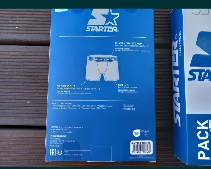 Bokserki Męskie Starter 4 pary rozm.XL