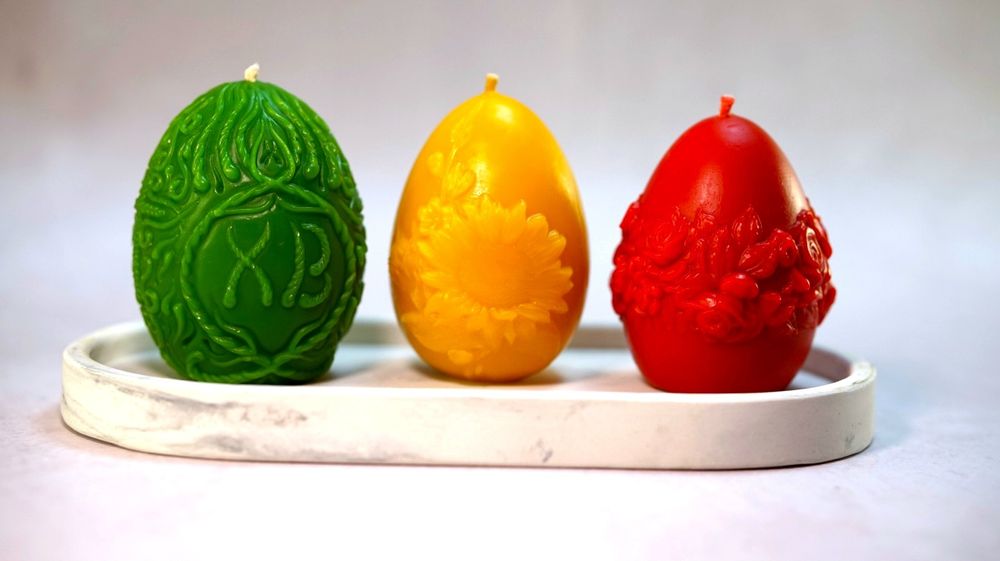 Великодні свічки, Пасхальні яйця, свічка заєць, свічка паска, свічки