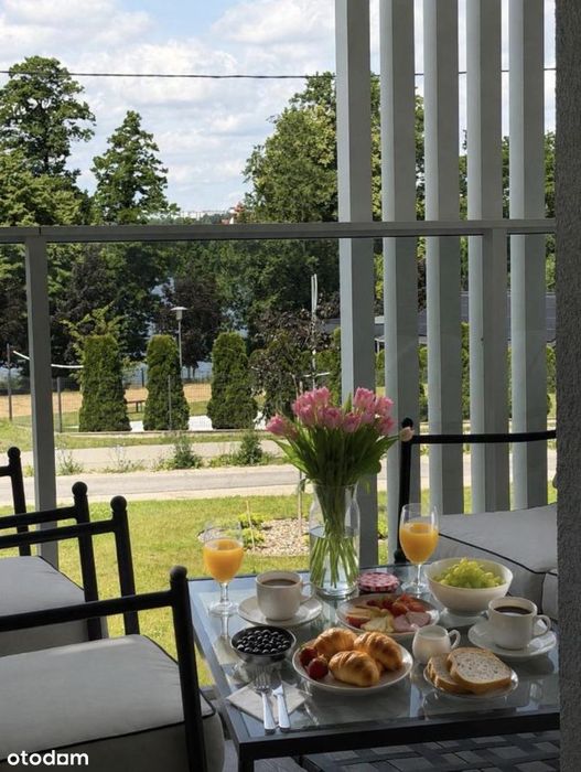 Apartament koło Mrągowa przy stoku narciarskim z widokiem na jezioro