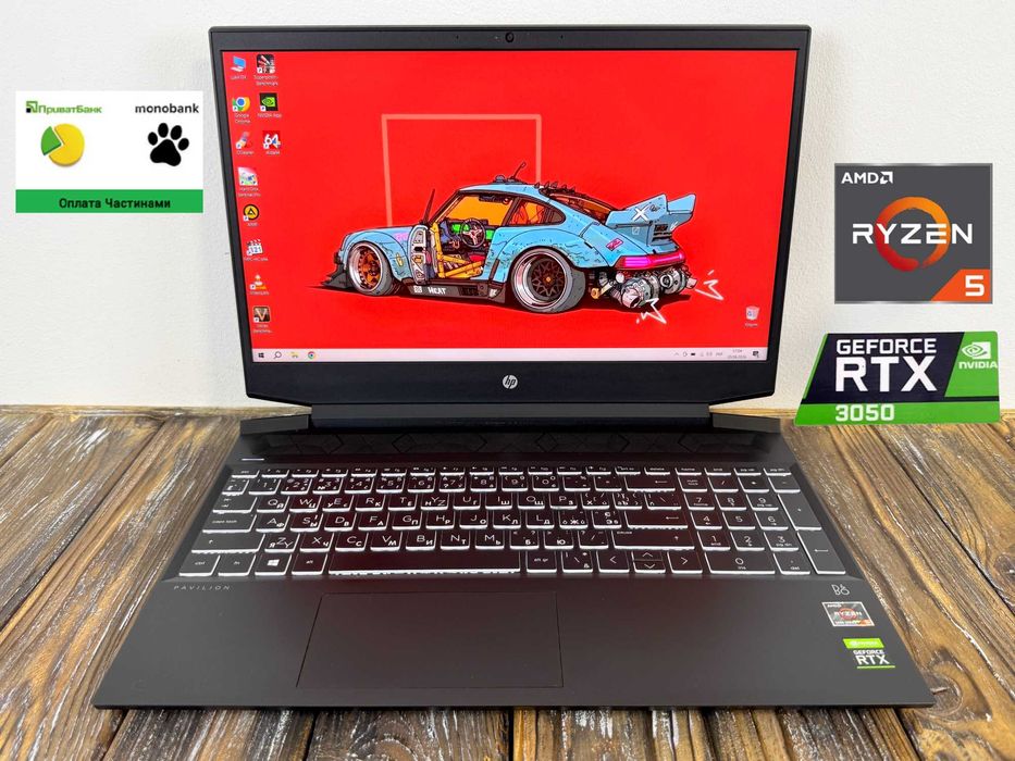 Геймерський Ноутбук HP Pavilion 15-ec2700nc /Ryzen 5 5600H/RTX 3050  4 GB