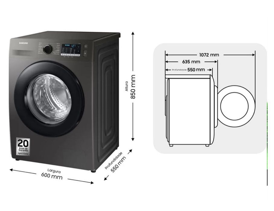Máquina de lavar Samsung Ecobubble 8.0 kg