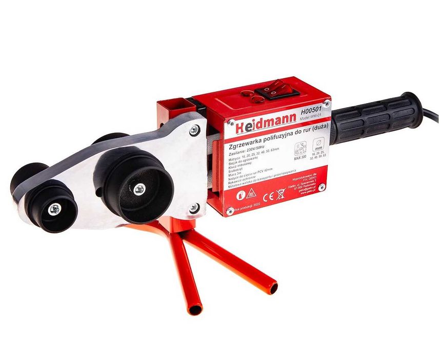 Zgrzewarka do zgrzewania rur PP PCV 2700W matryce 16-63mm + walizka