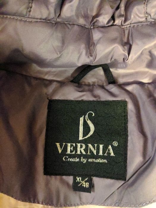 Пуховик натуральний Vernia жіночий бузковий