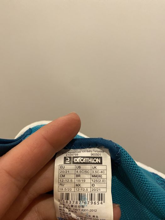 Buty buciki do wody Decathlon jak nowe rozm. 20/21
