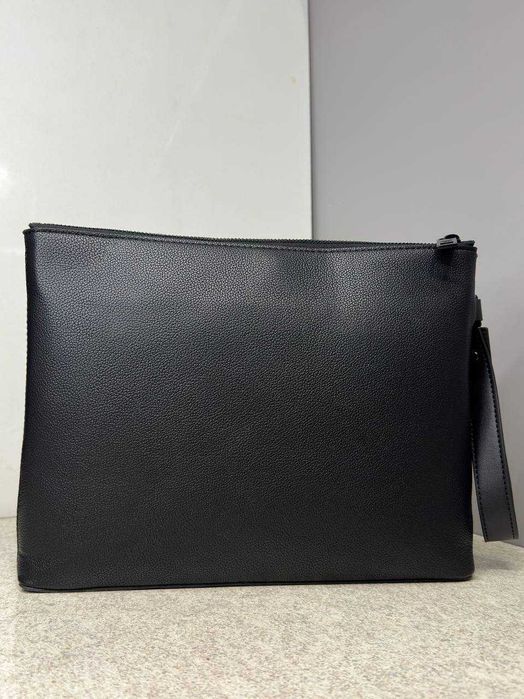 Сумка-клатч Луї Віттон (LV) чорна шкіряна / Мужская барсетка Луи Витон