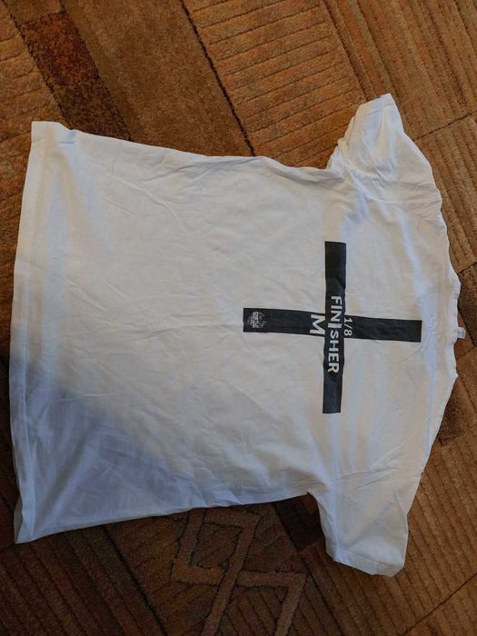 Biały T-shirt bawełniany koszulka Triathlon Malbork Finisher JHK XL