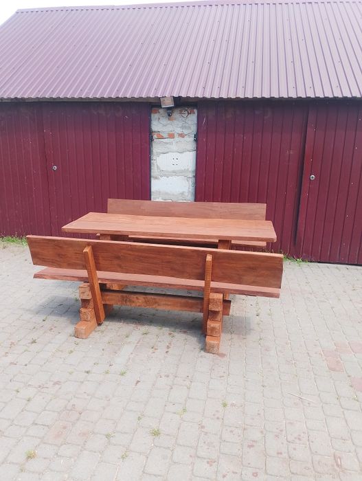 Komplet mebli ogrodowych, stół ogrodowy,ławka
