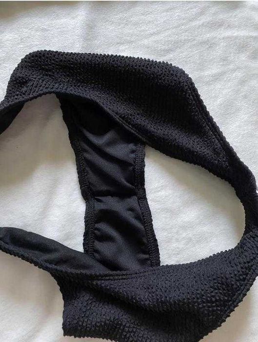 Новый купальник жатка раздельный чёрный