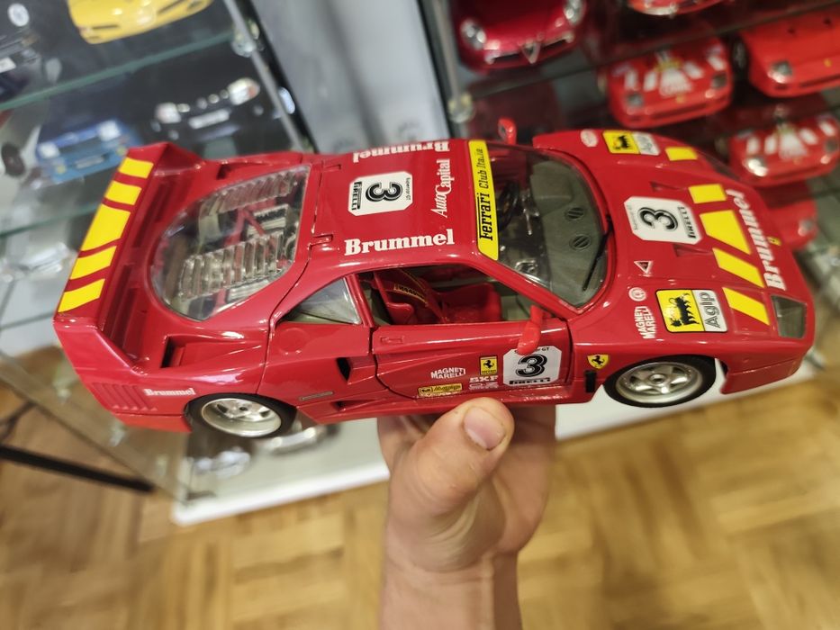 1/18 Ferrari F40 n3 brummel carro coleção miniatura burago