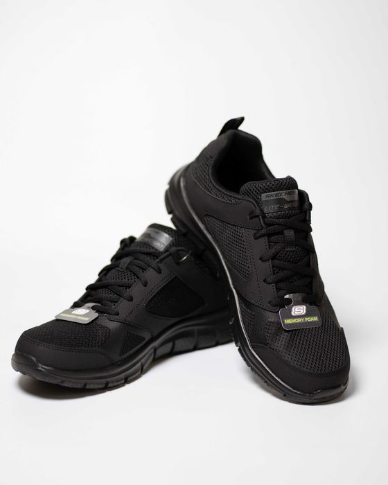 Кросівки чоловічі Skechers Trac-Syntac 232398-BBK Black чорні (3 різновида) оригінал розміри 40-48.5