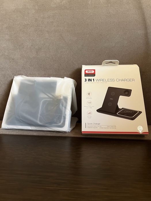 Бездротова зарядна станція 3 в 1 для Iphone,Airpods,Apple watch,Androi