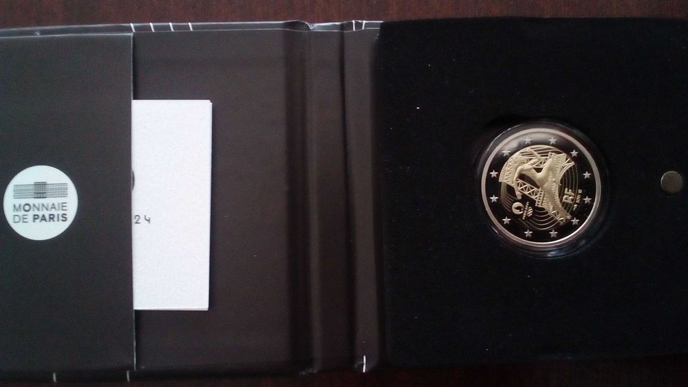Moeda 2€ Franca 2021 Proof comemorativa Jogos Olimpicos Paris 2024