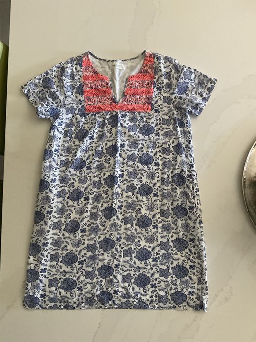 Tunica /vestido azul e branco