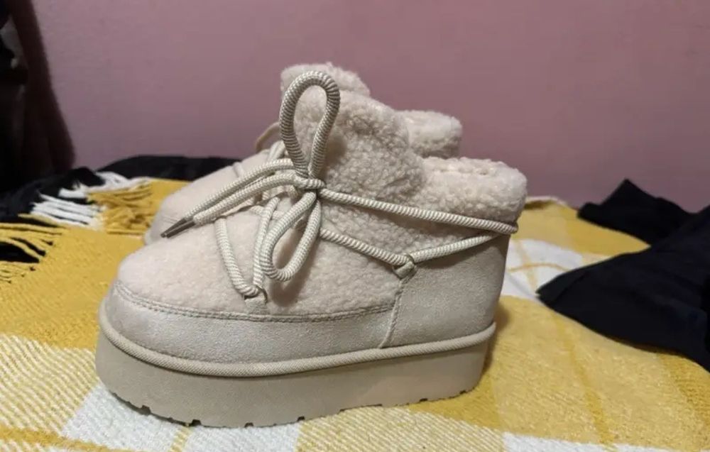 Nowe damskie buty śniegowce mukluki emu 39 futerko ecru