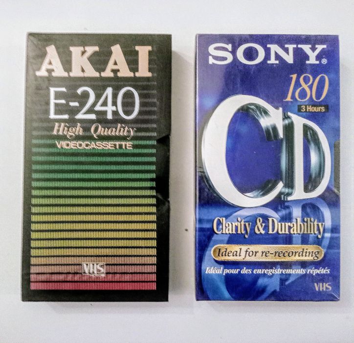 Cassetes video e áudio virgens