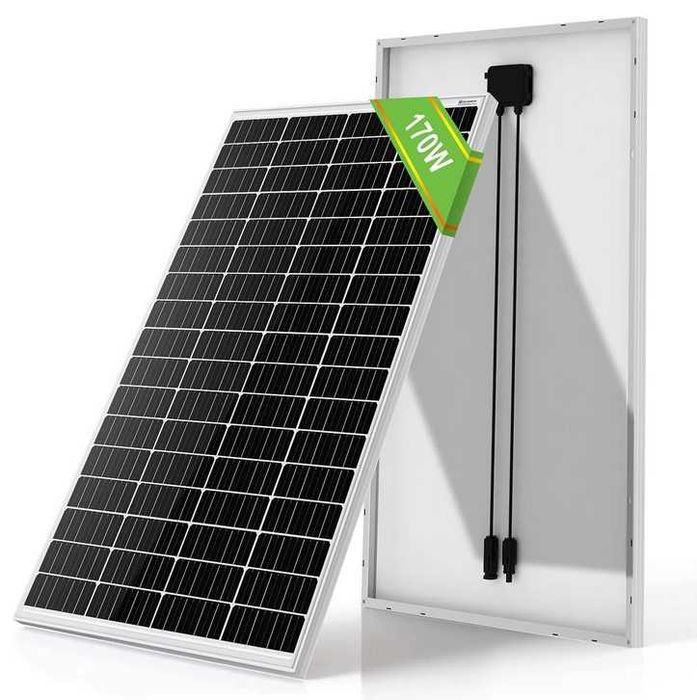 Kit Painel Solar Mono 120W a 200W Cont. Carga Solar MPPT Par Cabos MC4