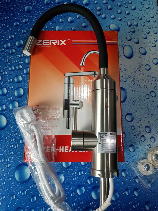 Проточный водонагреватель Zerix ELW35-EF-G 3,3kW с силиконовым изливом