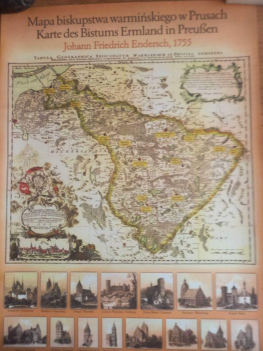 Mapa biskupstwa warmińskiego z 1755 roku - reprint
