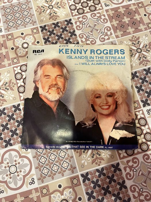 vinil  "Islands In the Stream", Kenny Rogers e Dolly Parton.