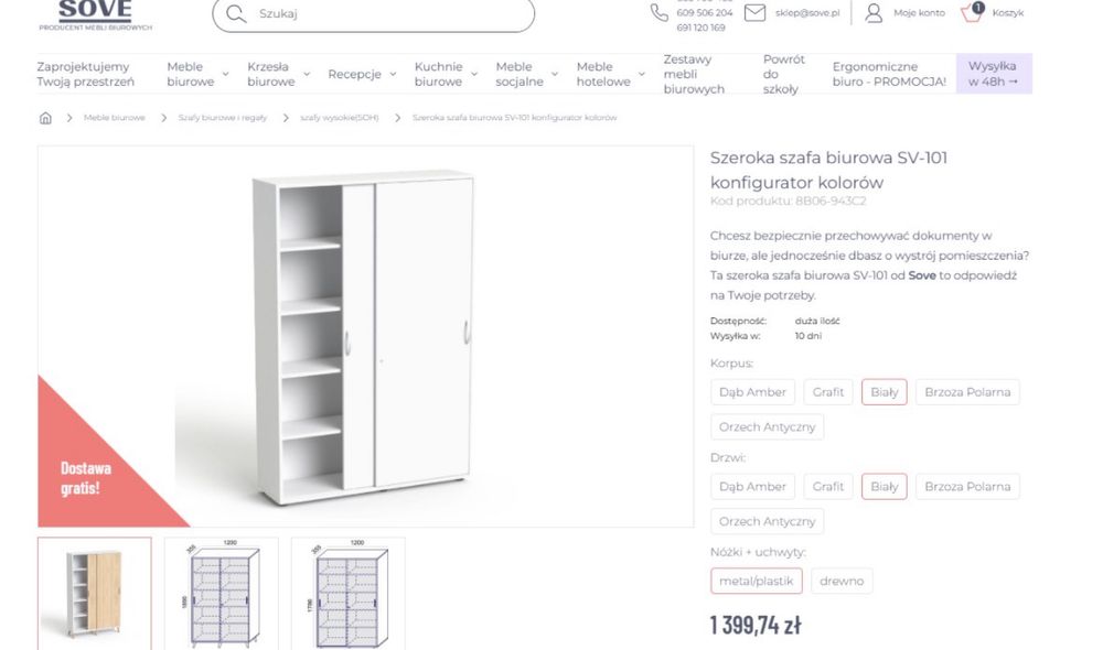 Szafa biurowa SOVE