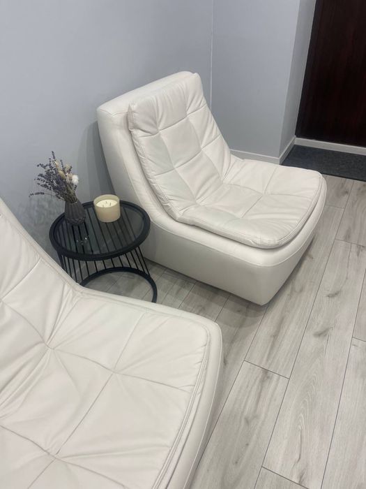 крісла мʼякі білі 2шт