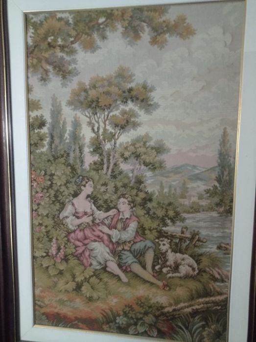 Quadro em tecido feito á mão