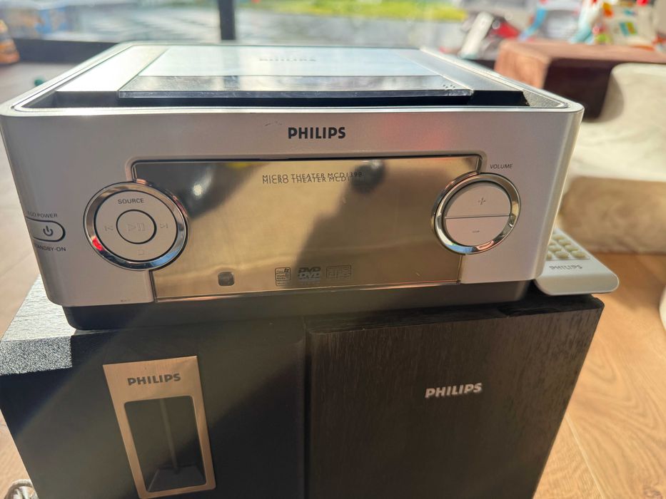 Philips MicroTheater MCD139B Sistema Som com DVD Rádio Colunas Comando