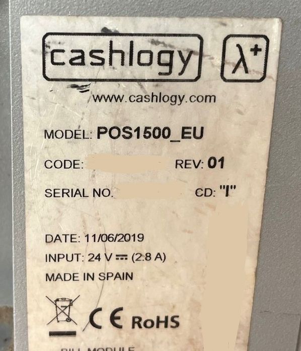 Cashlogy 1500 Azkoyen usada