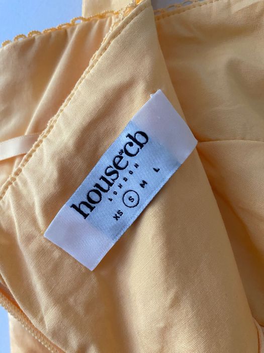 Sukienka House of cb Viven żółta rozmiar S gorsetowa