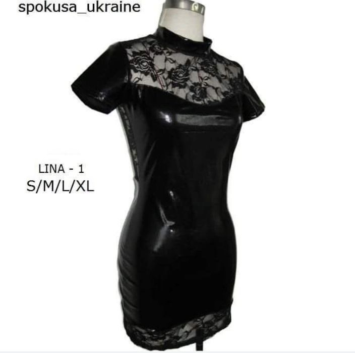 Латексное Мини - платье LINA-1 & KAMZOL-2 (S/M/L/XL/XXL)