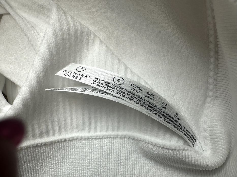 Primark biustonosz sportowy biały S