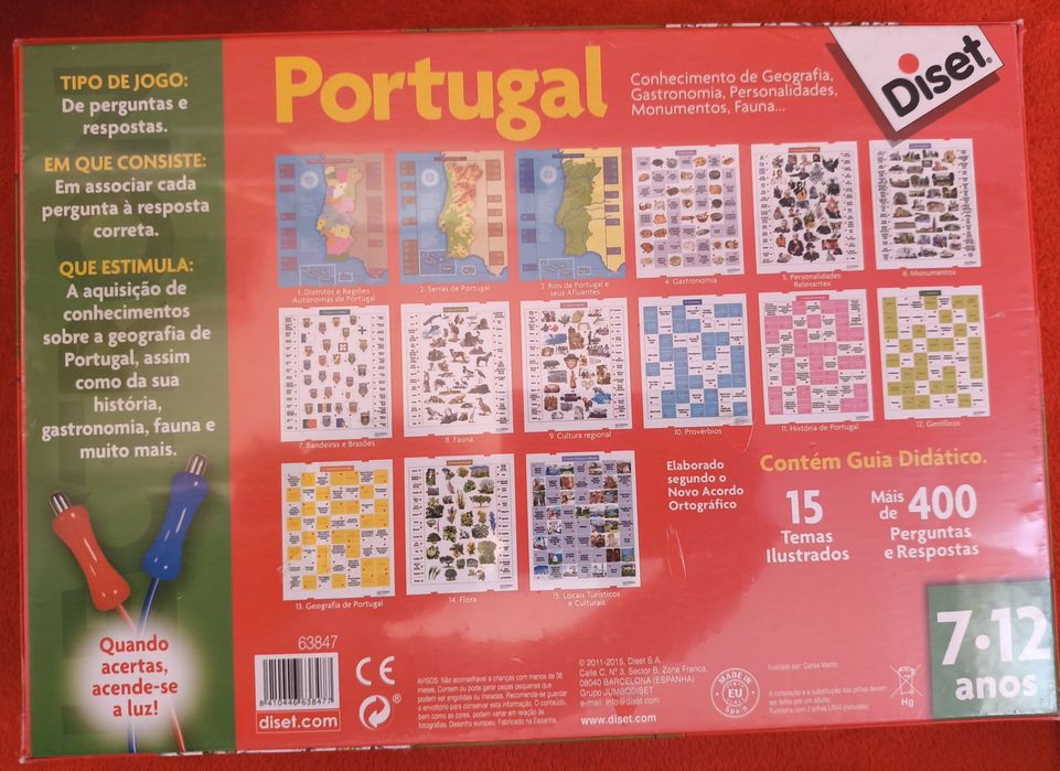 Jogo educativo "Lectron Portugal" da Diset - NOVO