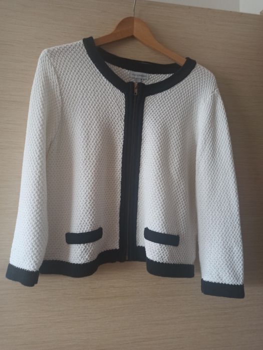 Sweter na zamek biały KappAhl 40