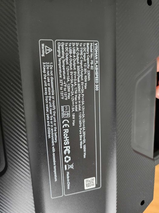 VTOMAN FlashSpeed 300 300W, 230Wh LiFePO4 US Нова УПС
