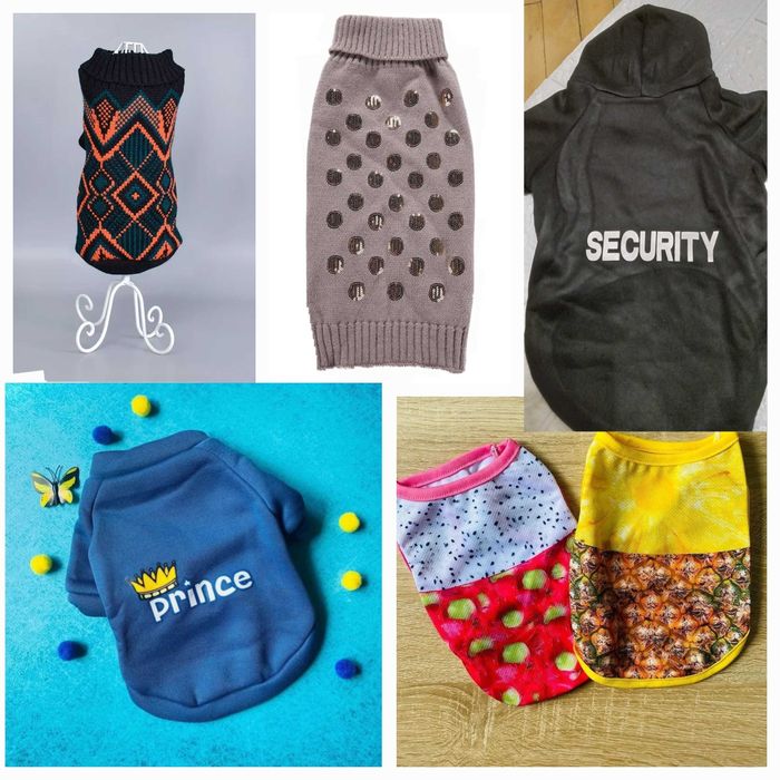 60% скидка. Одежда для собак. Свитера, толстовки, майки