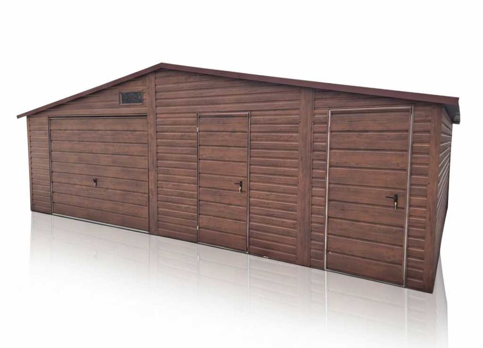 Garaż Blaszany Blaszak DREWNOPODOBNY 7x6 PRODUCENT Cała Polska