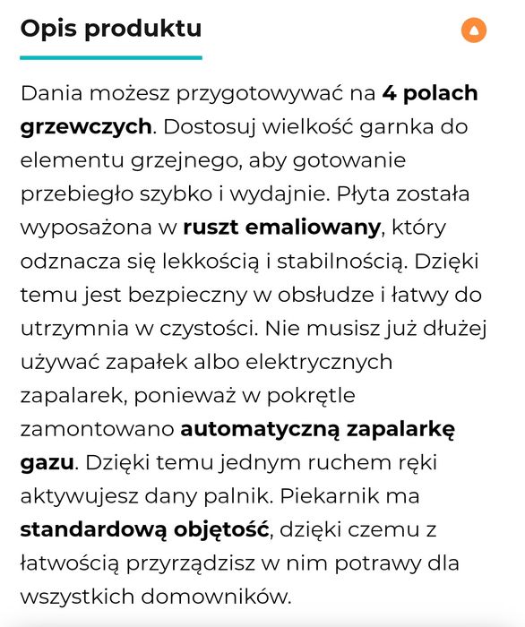 Kuchenka gazowa Beco